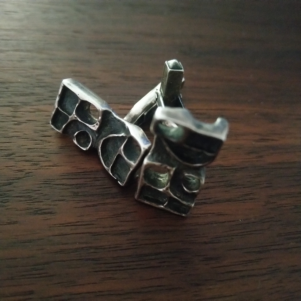 Vintage Brutalist Cufflinks